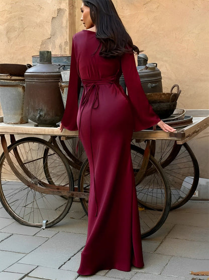 EVA | Robe longue à manches évasées