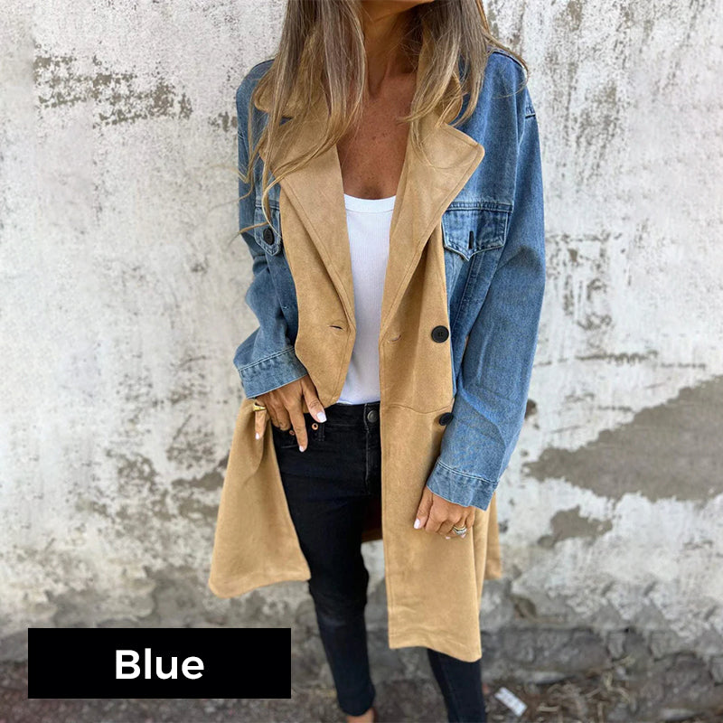 Trench | Coat Chic Bicolore pour Femme